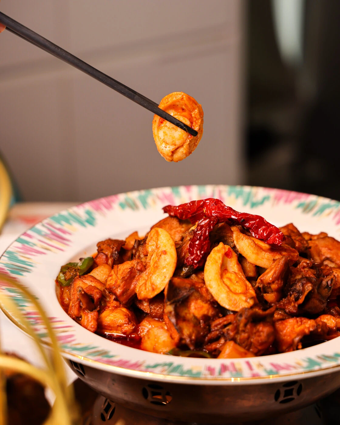 Braised lamb in clay pot