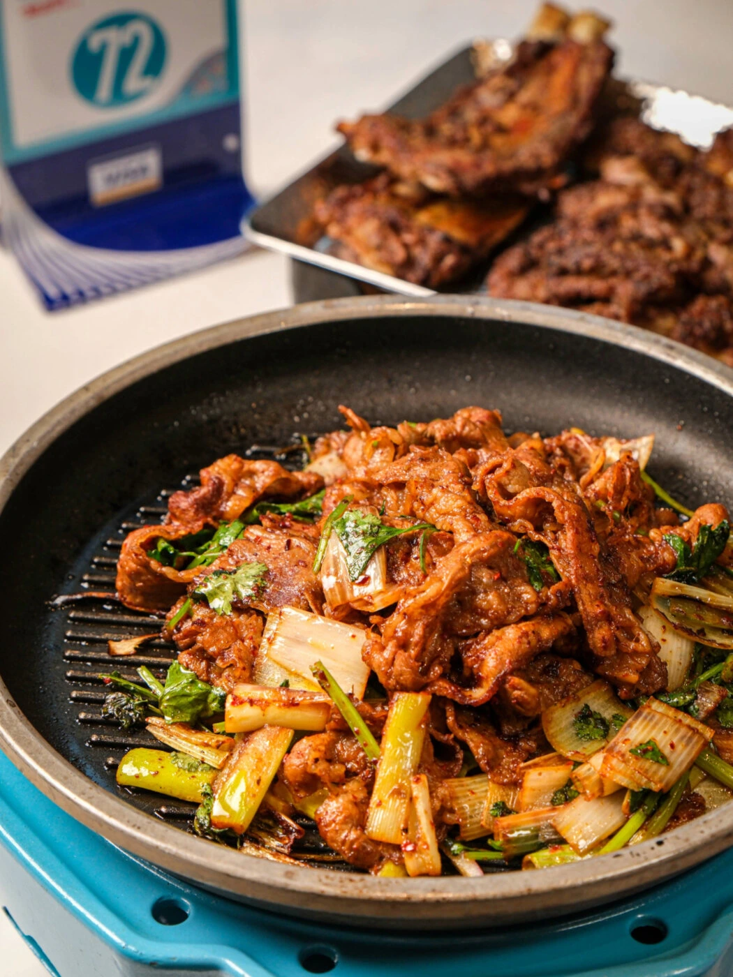 Grilled lamb with cumin spice rub